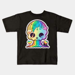 Cringe Skull - Sticker Kids T-Shirt